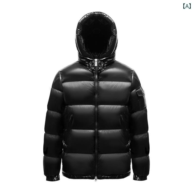 新しい 95 ホワイトグースダウン 高清 度 レッドパンジャケット 冬 暖かい メンズ 通勤 ソリッドカラーダウンジャケット
