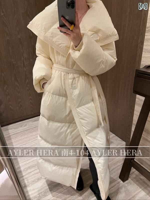 大きい 頭の 花の HERAは 簡単で 暗い 前立ての超 美しい 気質の ダウン ジャケットの 女性の タイプの 冬の 2024の 新型の 冬の 長い 金