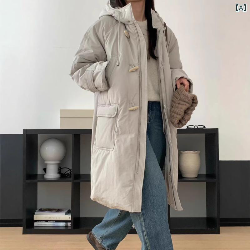 ? h ?国 ?大 ?同 款 BRUNI 2025新 款 百搭中?款牛角扣?帽羽?服女