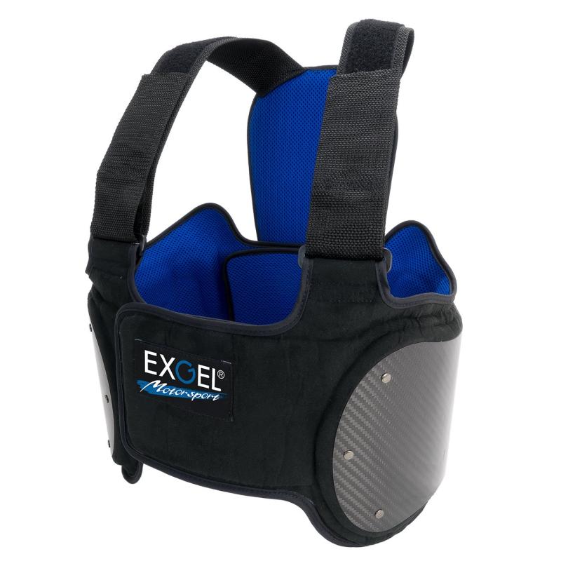 EXGEL(エクスジェル) ボディプロテクター ドライカーボンベスト17 Mサイズ ブラック ジェルクッション 背中 脇腹 サポート モータースポーツ カート 衝撃吸収 保護 メッシュ生地 日本製 AKK23M-B｜HITOTSUNAGI