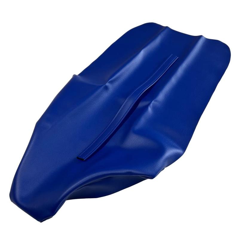 ヤマハ セロー225 (3RW/1KH) 専用設計 シートカバー 日本製 (厚手生地)【生地：青/タンデムベルト付き】張替タイプ CHRIS-YCH2068-C660｜HITOTSUNAGI