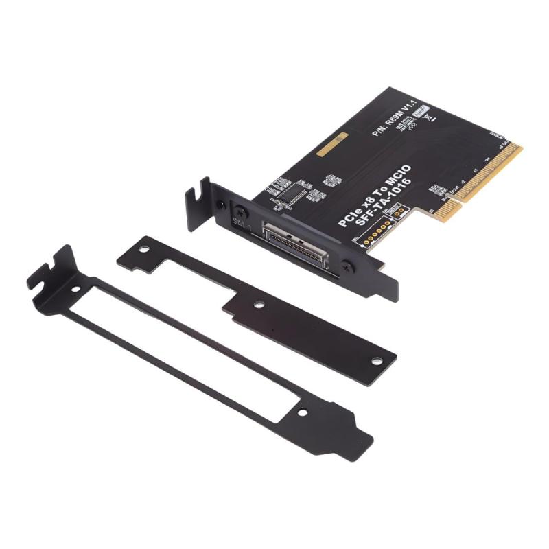chenyang 2ポート PCI-E X16 - PCI-E 5.0 MCIO 8i 74ピン SFF-TA-1016 アダプター ミニクールエッジ IO メス PCI 拡張カードアダプター 6ピン GPU電源ポート付き 拡張グラフィックス用|HITOTSUNAGI