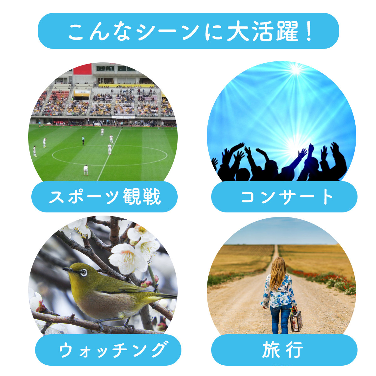 驚きの値段で】 双眼鏡 コンサート ライブ スポーツ観戦 高倍率 倍率８