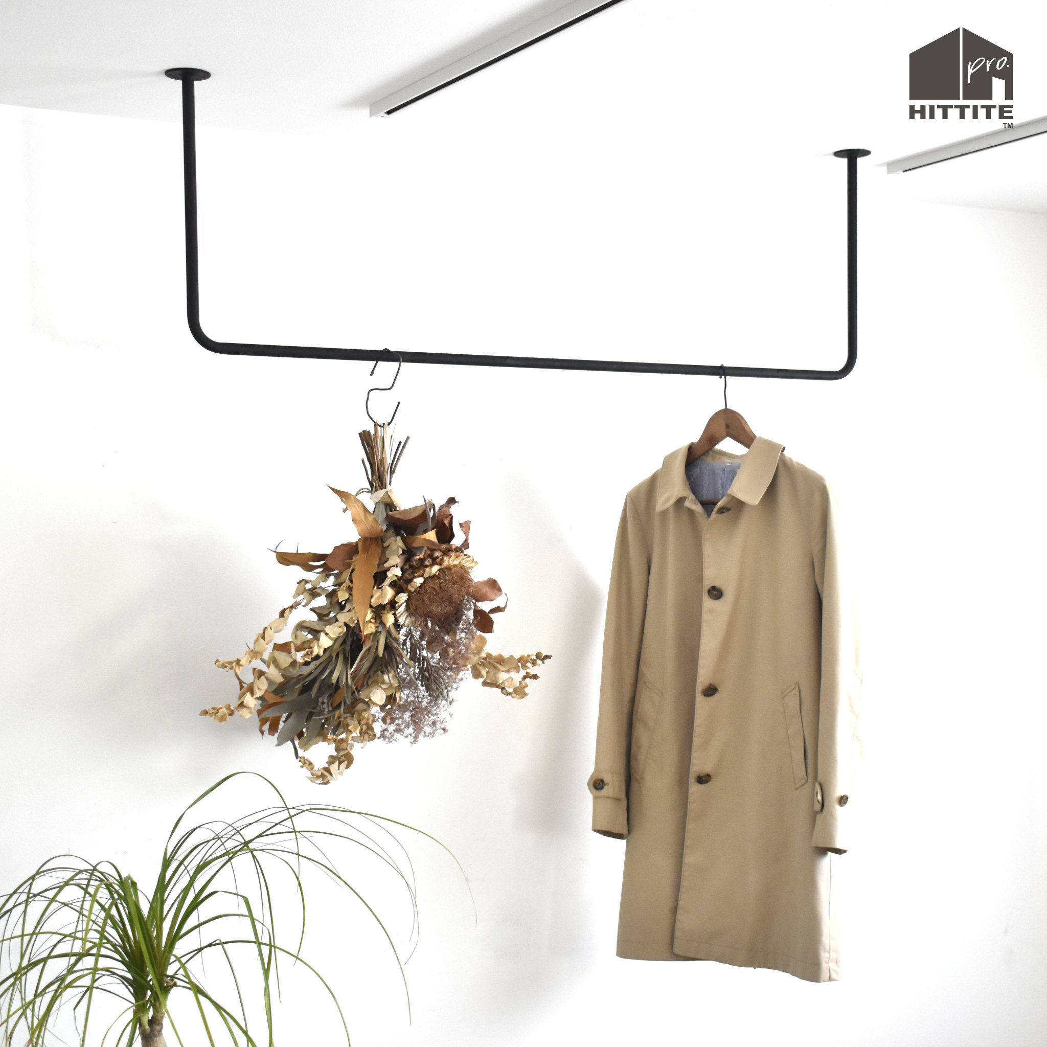 インダストリアル◼︎鉄アイアンフレーム ホールツリー ベンチ×コート