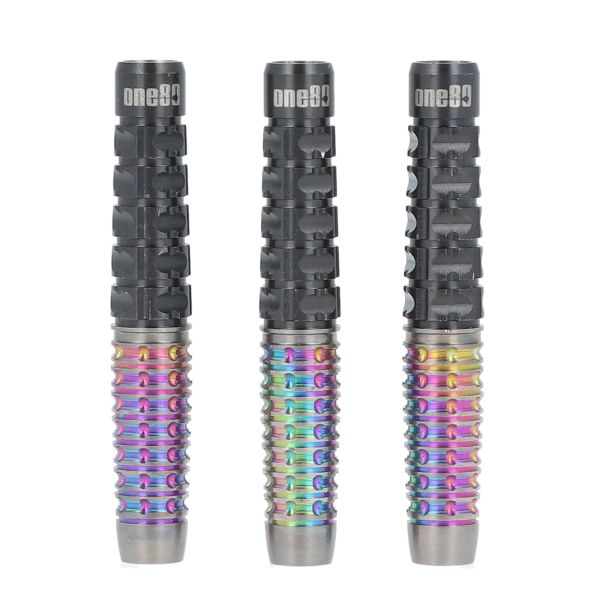 【中古】 One80(ワンエイティ) GUNNER(ガンナー) ver.4 2BA 22g Rainbow&Black ローレンス・イラガン選手モデル 【RANK 4】　(ダーツ バレル タングステン darts barrel)｜DARTS SHOP Hive （ダーツ　ハイブ）