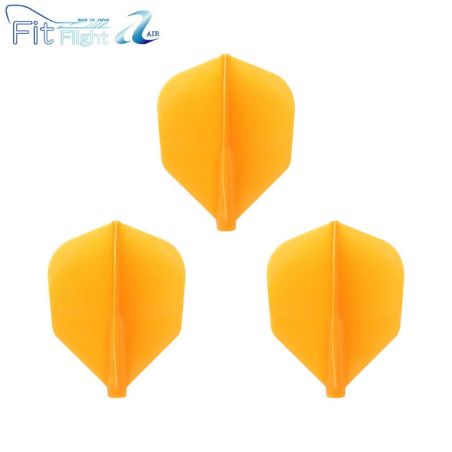 COSMO DARTS(コスモダーツ) Fit Flight【AIR】(フィットフライト エアー) シェイプ オレンジ 無地　(ダーツ フライト fitフライト 羽 darts flight Shape)画像