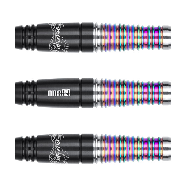 One80(ワンエイティ) mimpi(ミンピ) ver.2 2BA 18g DARTS HIVE Limited ブラック＋レインボーコーティング 佐久間比呂美選手モデル　(ダーツ バレル ダーツセット)