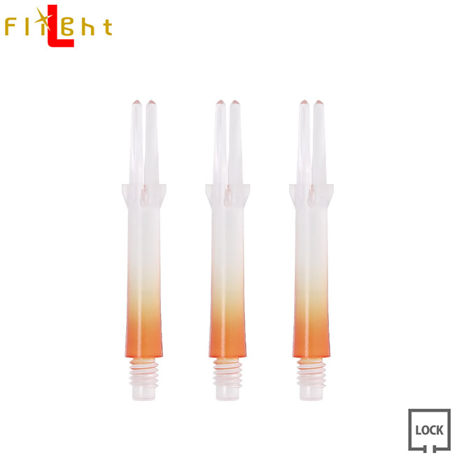 L-style(エルスタイル) L-SHaft(エルシャフト) ロック グラデーション ＜クリア×オレンジ L260＞　(ダーツ シャフト darts shaft Lock Lシャフト)画像