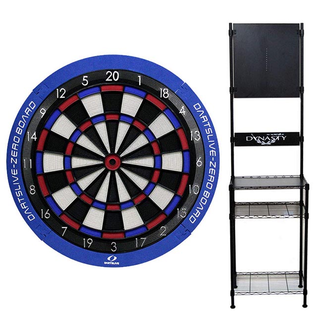【セット商品】DARTSLIVE-ZERO BOARD ＆ DYNASTY ダーツボードスタンド DY01-BK　(ダーツ ボード スタンド ボードセット dartboard)