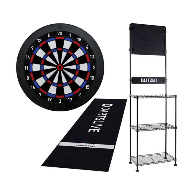 【セット商品】DARTSLIVE Home(ダーツライブホーム) & BLITZER ダーツスタンド BSD21-BK & DARTSLIVE Home スローマット　(ダーツ ボード)