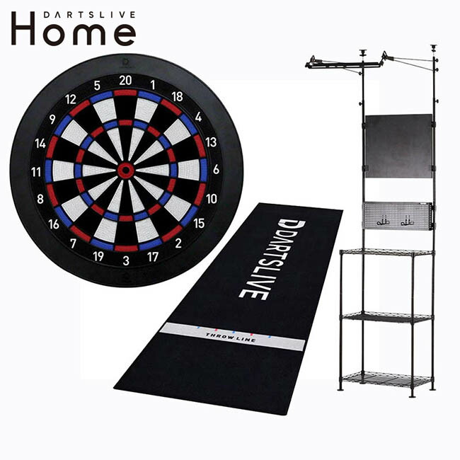 【セット商品】DARTSLIVE Home & ライティングシステムダーツスタンド BSD39-BK & DARTSLIVE Home スローマット|DARTS SHOP Hive (ダーツ ハイブ)