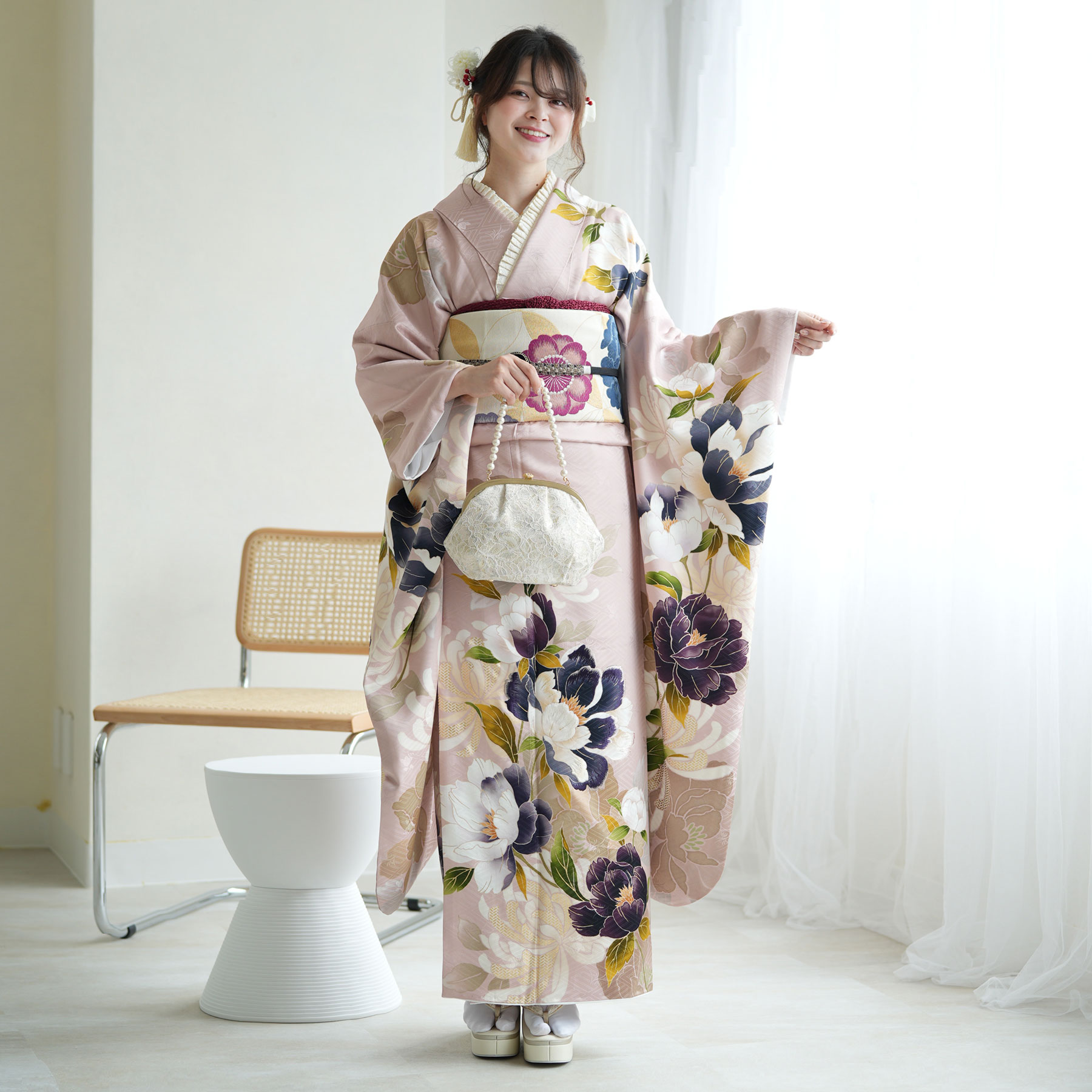 楽天市場】【レンタル】【振袖 正絹着物+正絹袋帯 21点セット 絵羽 緑