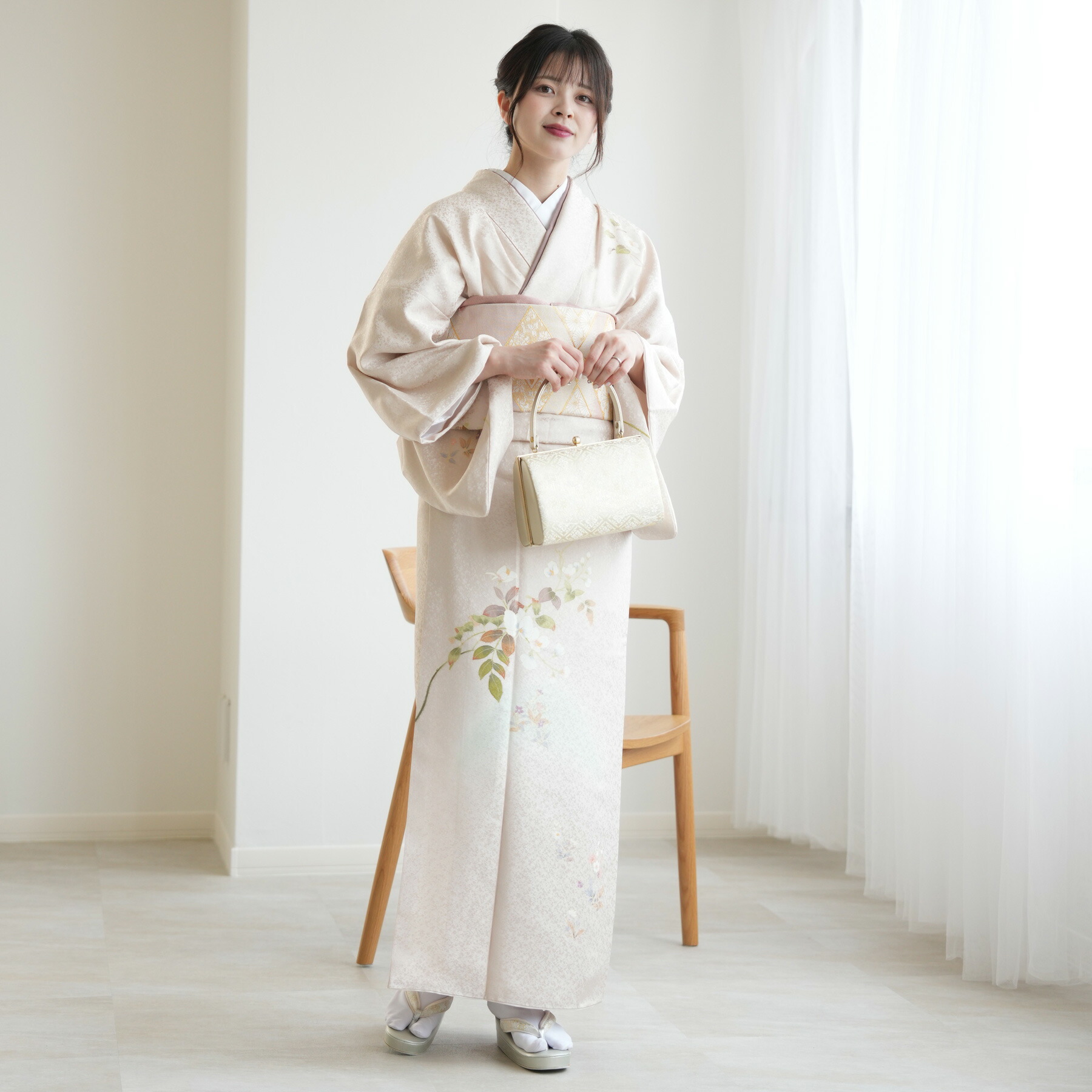 訪問着 4点フルセット 106E入学式　結婚式　七五三　お宮参り 訪問着4点フルセット 197C 正絹 七五三 お宮参り 結婚式 - メルカリ