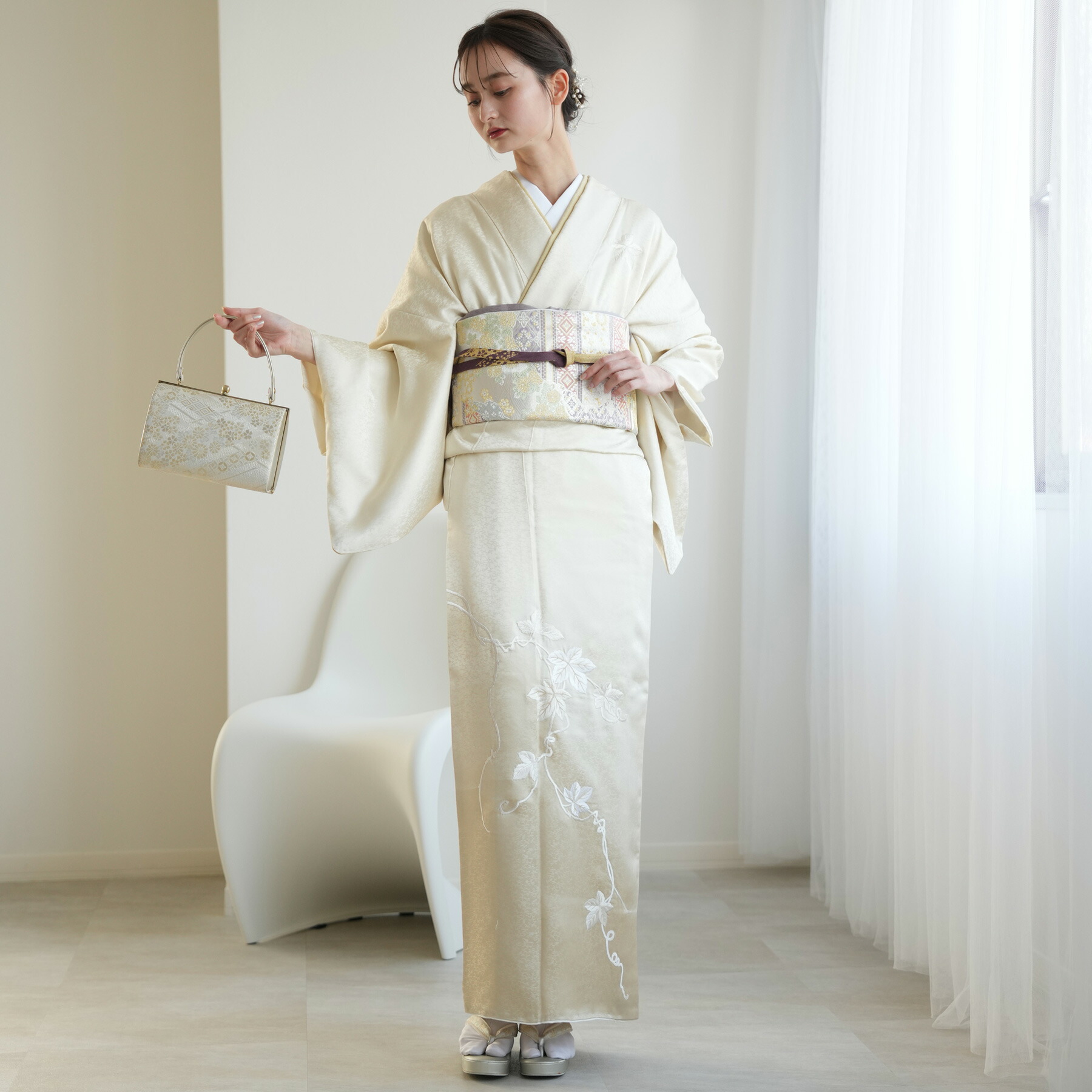 訪問着 4点フルセット a12B入学式　結婚式　七五三　お宮参り レンタル】訪問着セット JAPAN STYLE 日本製 結婚式 卒業式 入学