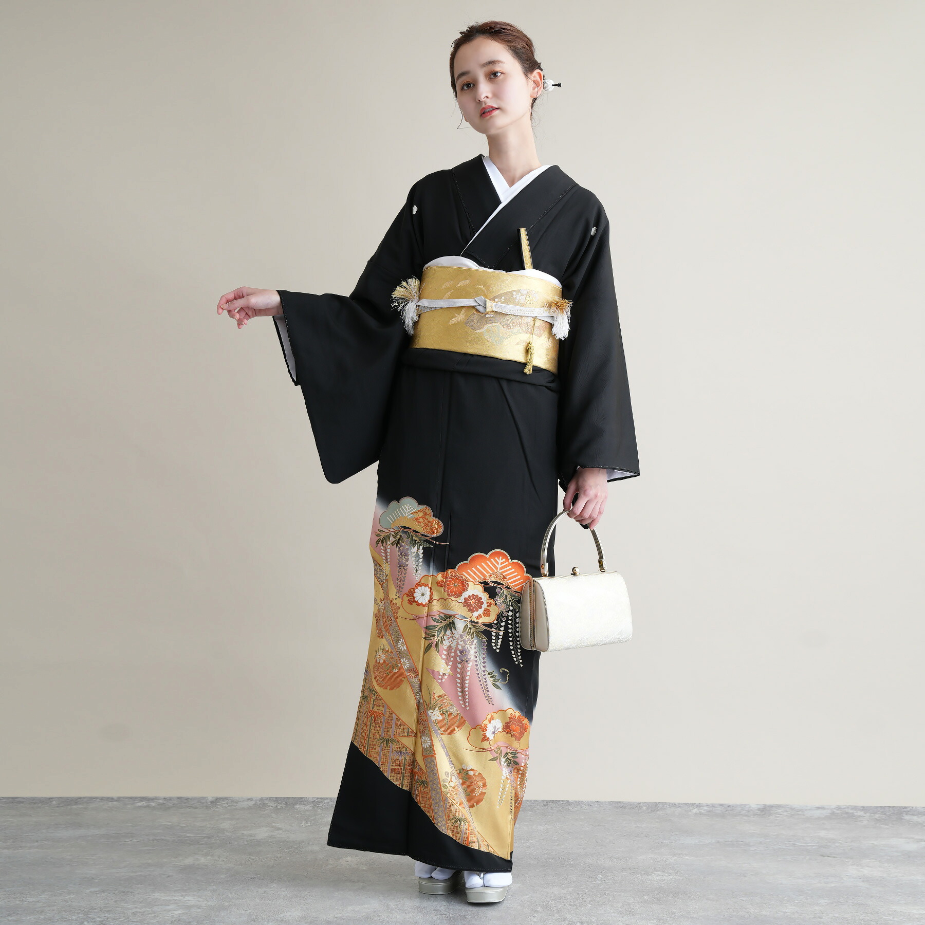 【レンタル】黒留袖 レンタル フルセット 高級 正絹 結婚式着物 留袖 黒留袖 おすすめ お宮参り 母親 留袖レンタル レンタル着物 セット レンタル留袖 黒留め袖 貸衣装 レンタル衣装 着物セット 菊 松 雪輪 藤 古典