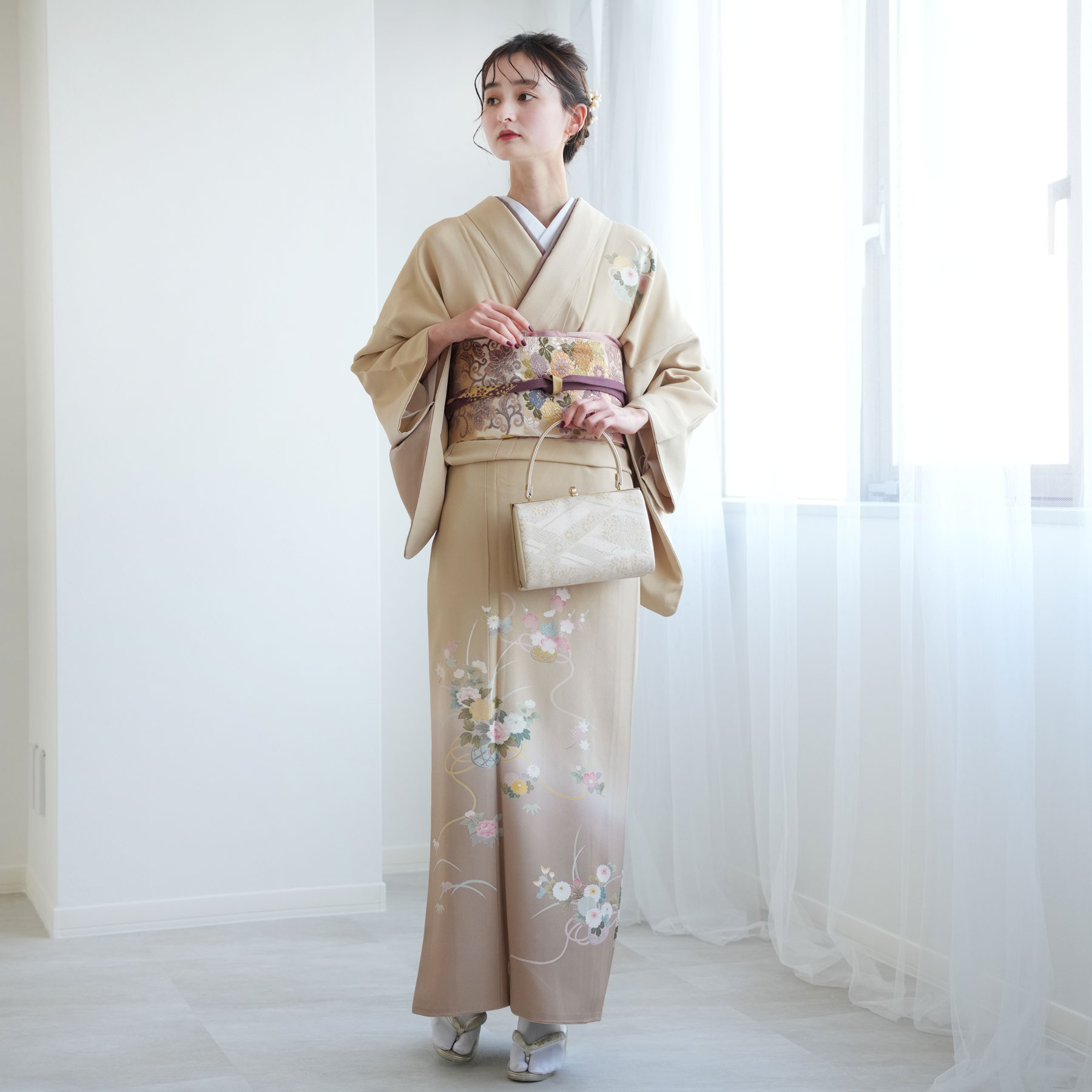 ◆おふく◆付下　着物　フォーマル 楽天市場】【レンタル】付け下げ 20点セット フリーサイズ 女性