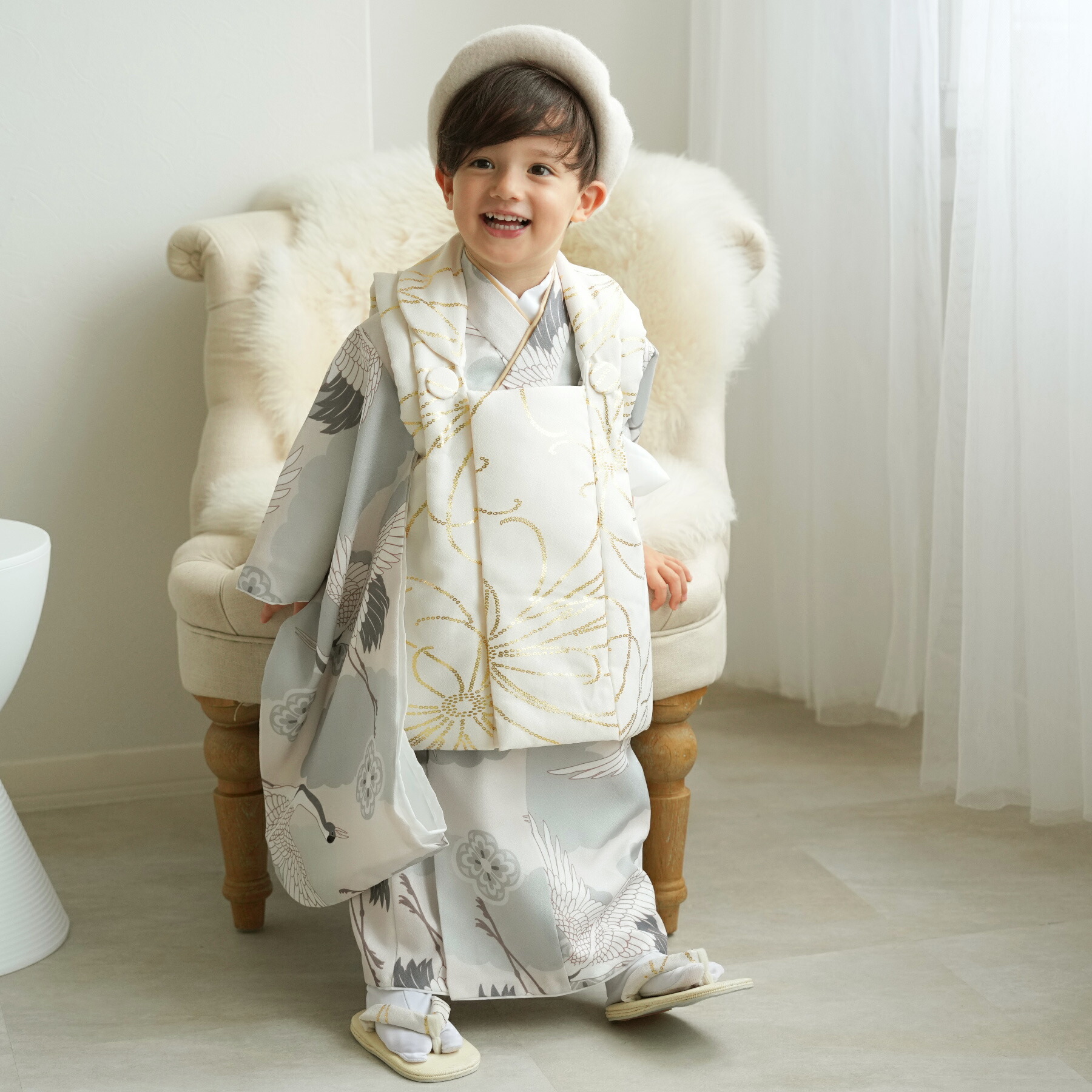 七五三 3歳 着物セット  ベレー帽 ひよこ商店 楽天市場】【レンタル】七五三 3歳 着物 セット ひよこ商店