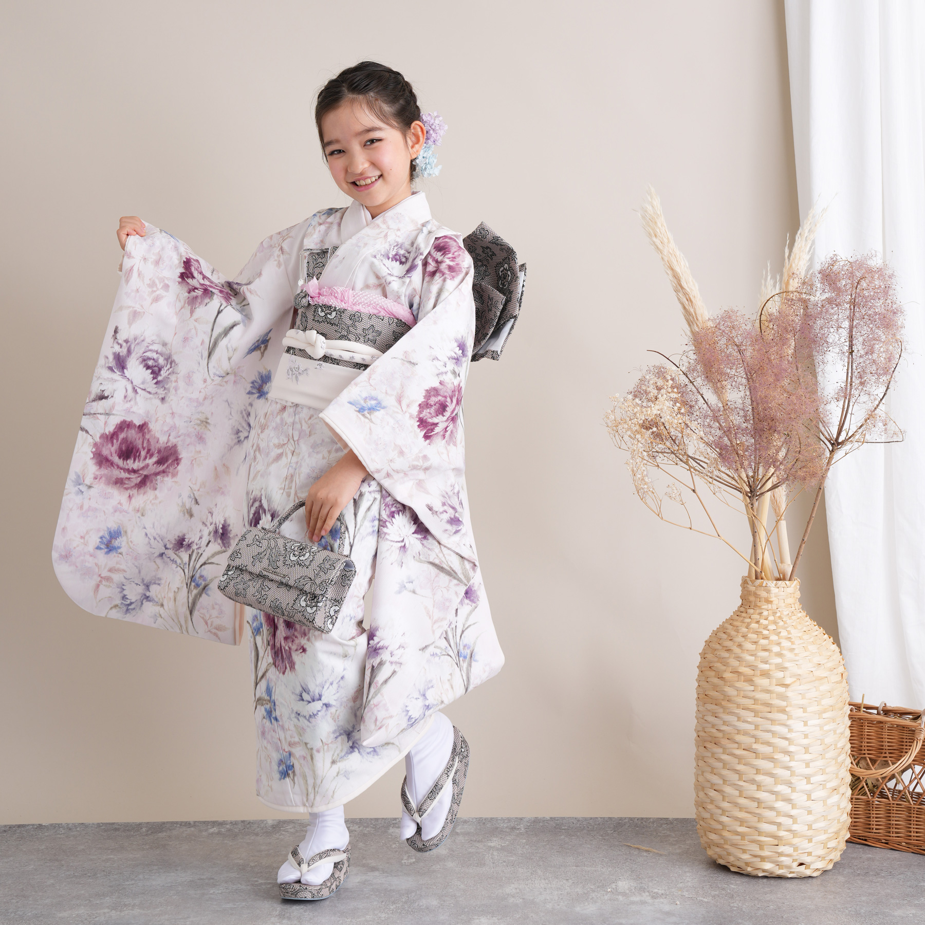 新品未使用】七五三 四つ身 女児 7歳 袴・着物セット Japan Style 