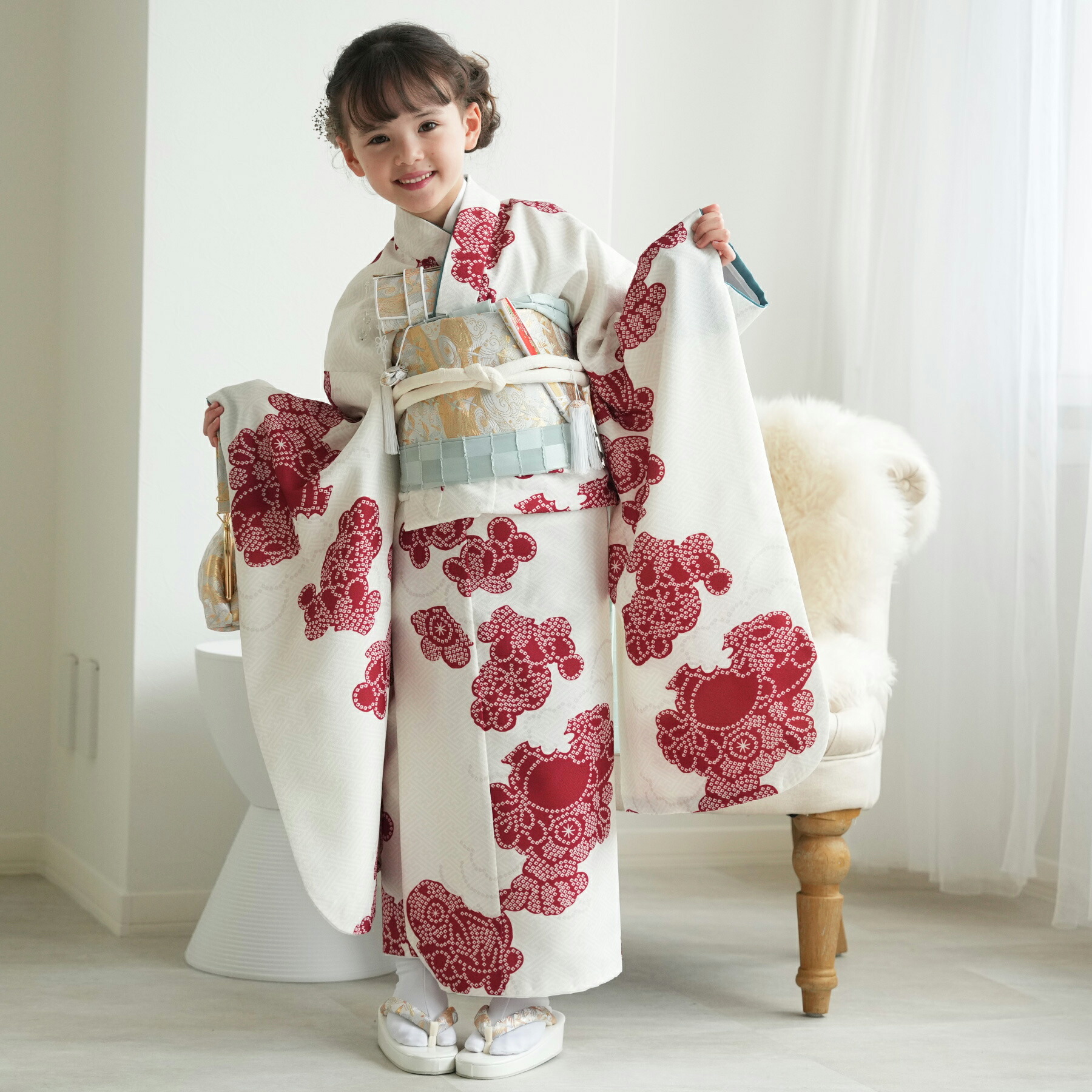 楽天市場】【レンタル】【ひよこ商店 七五三 着物 7歳 女の子 四つ身