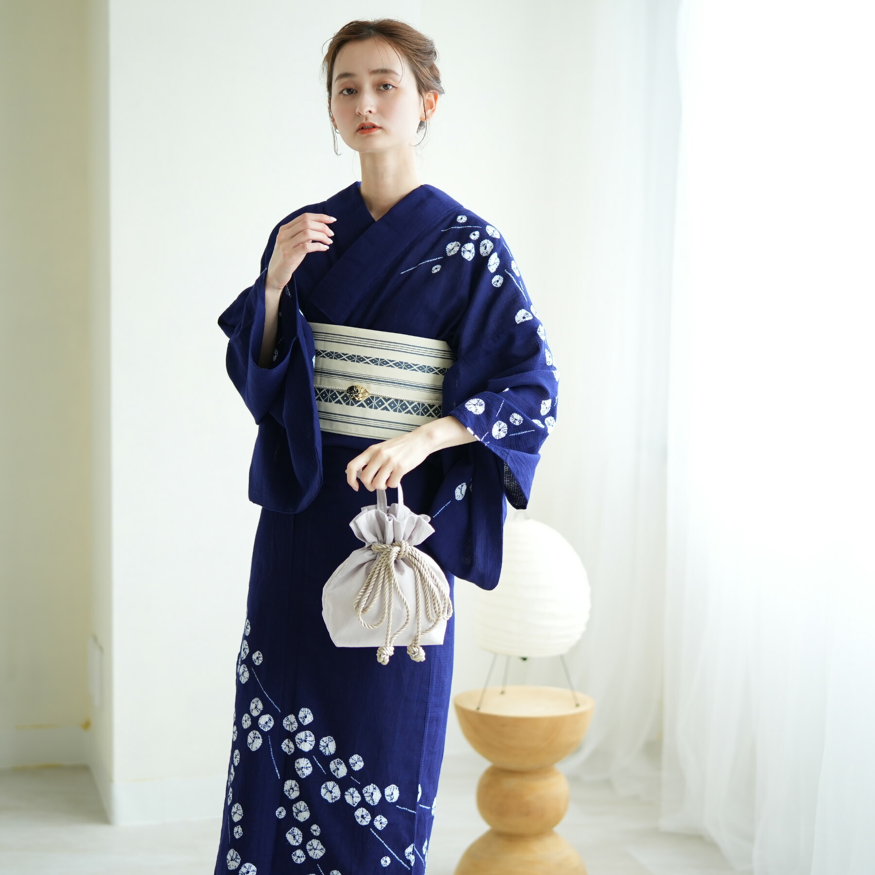 楽天市場】浴衣3点セット（浴衣/帯/下駄） utatane フリーサイズ（身長