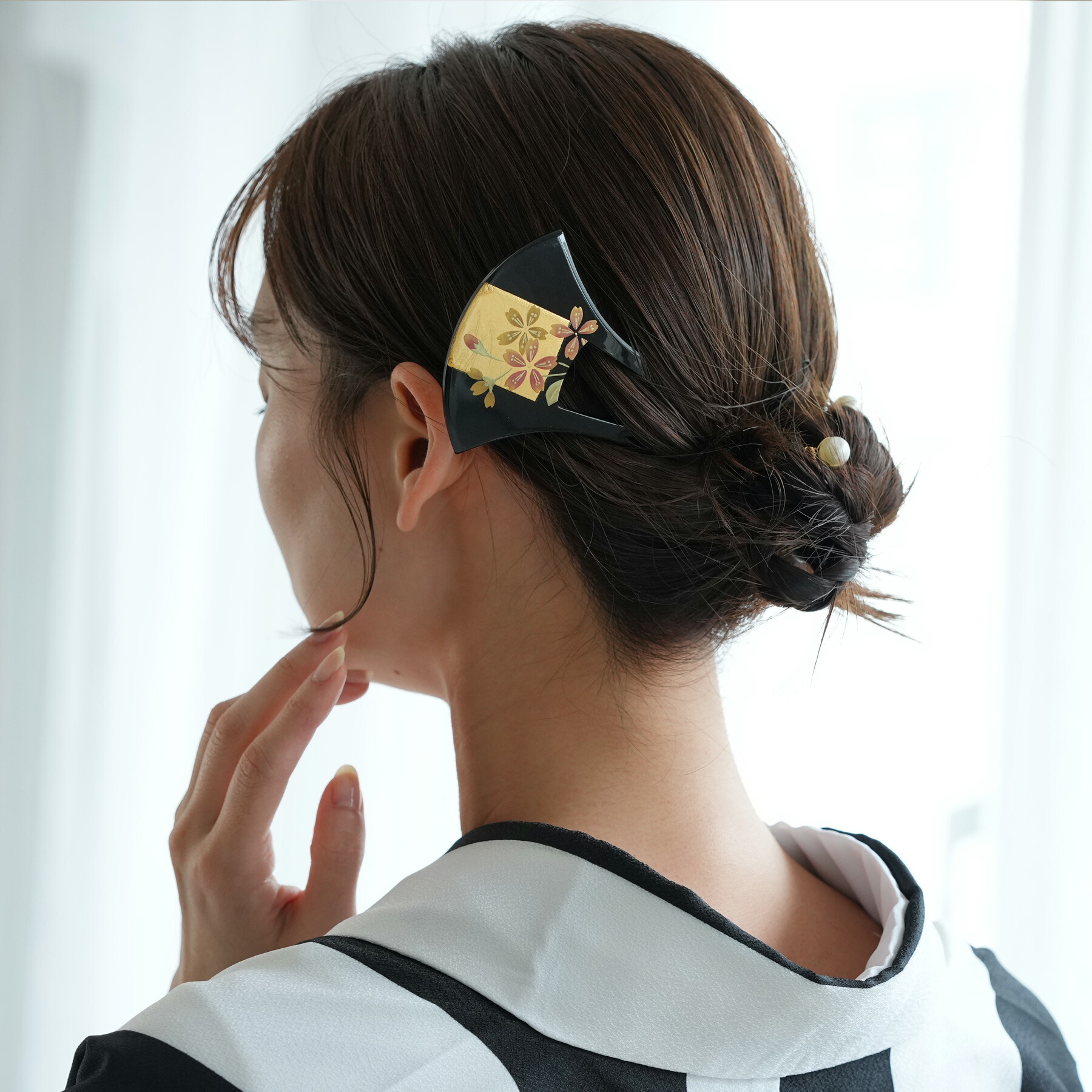 楽天市場】【10％OFF】【日本製 かんざし 雅桜・黒】髪飾り 簪 蒔絵調