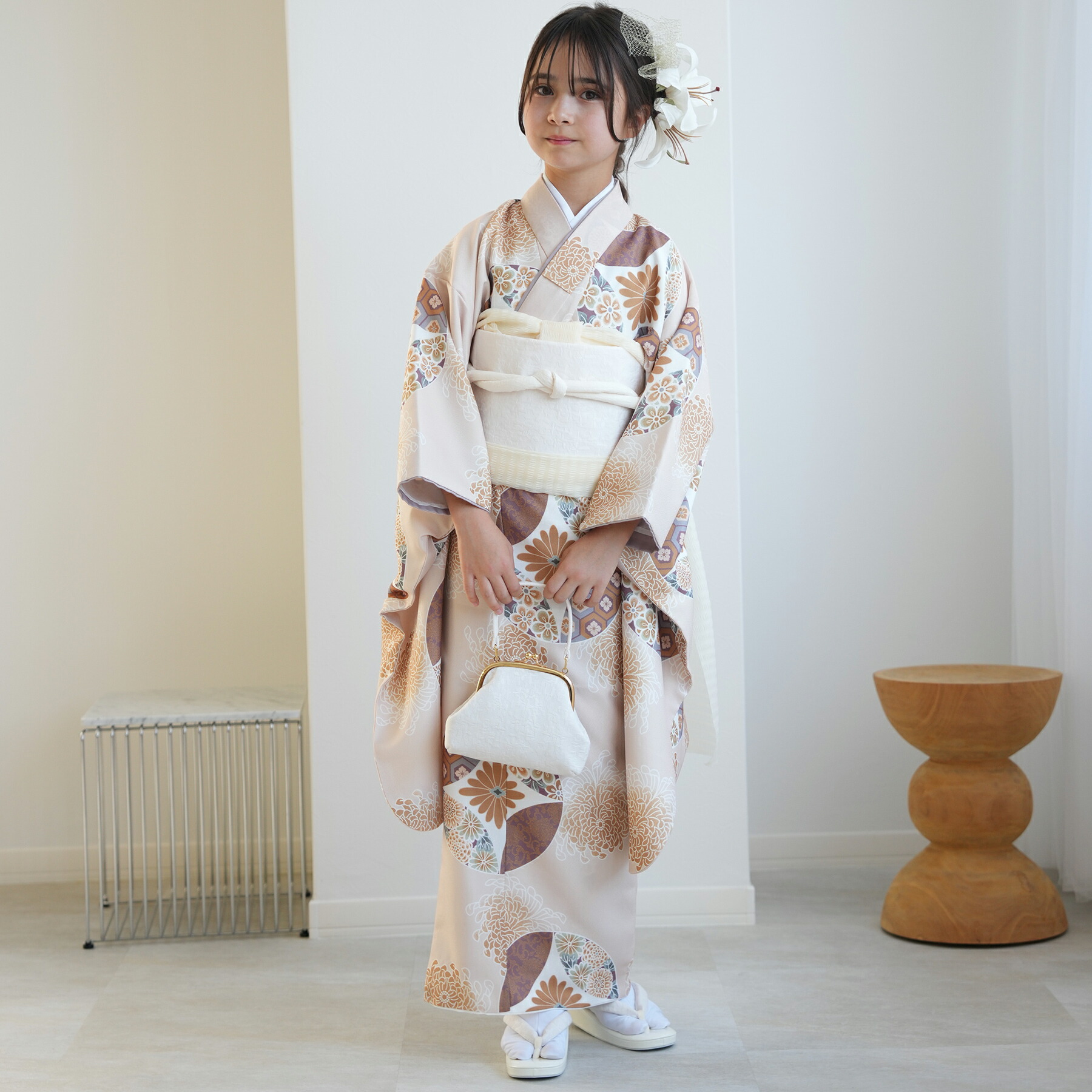 楽天市場】【ひよこ商店 10歳 振袖セット 女の子 エクリュ七宝