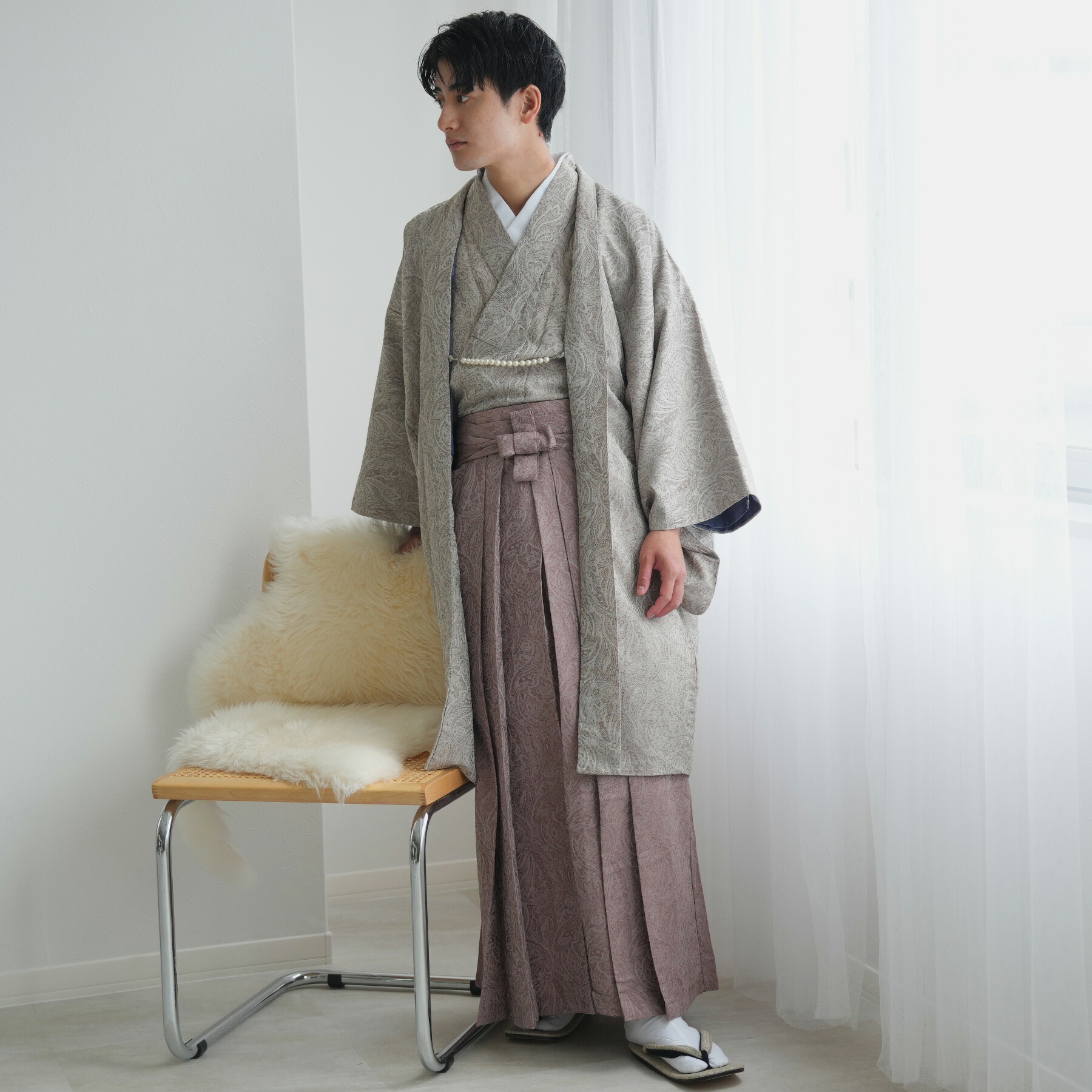 ふくふく　羽織袴オーダー 楽天市場】【utatane 日本製生地 ファブリック羽織袴セット 着物