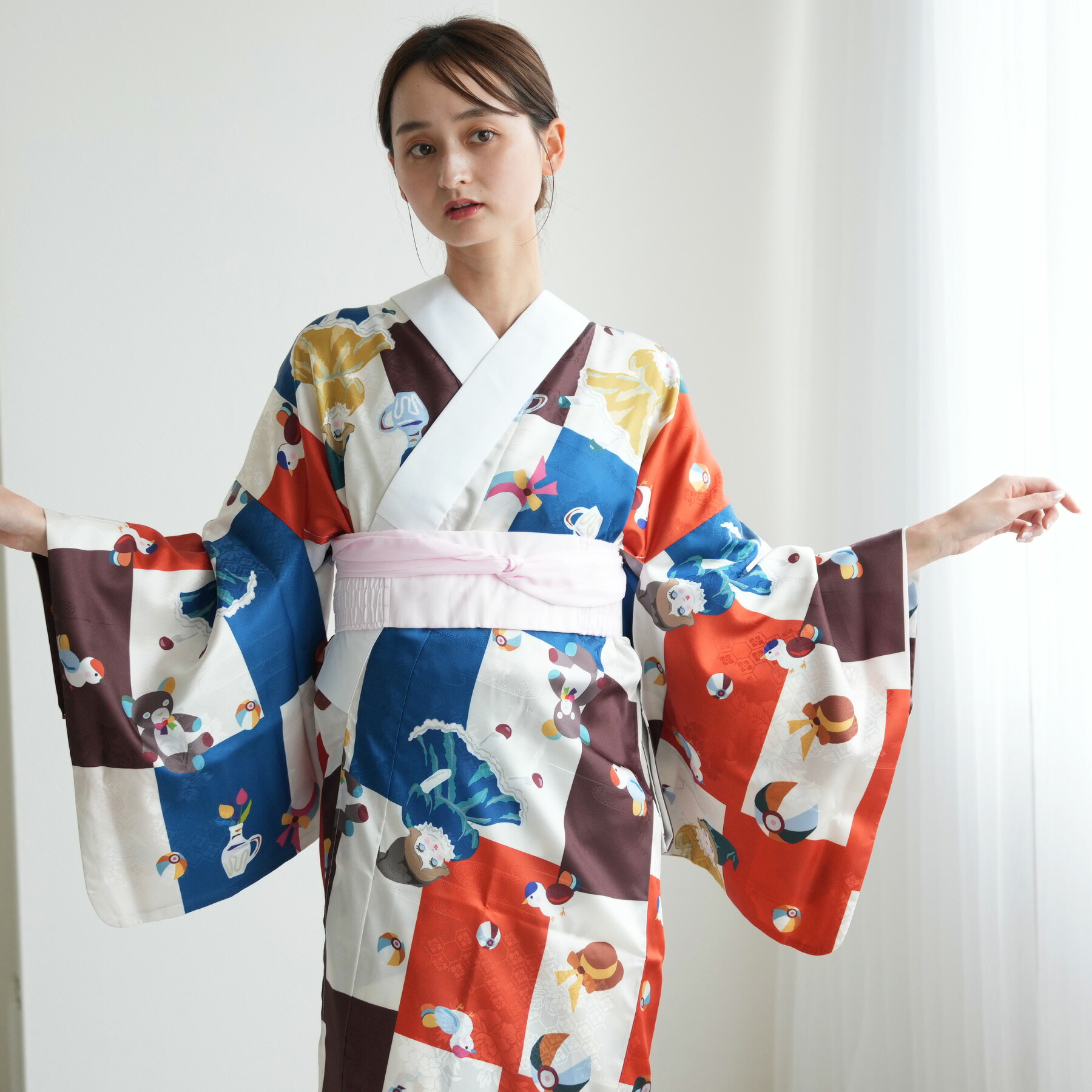 楽天市場】【utatane レトロ長襦袢 半衿＆衣紋抜き付 無双袖 アロハ