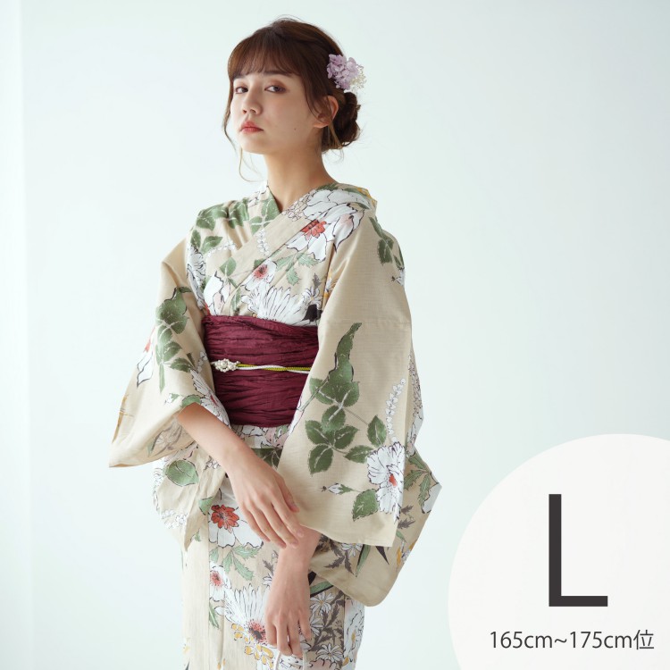 正規品 【40%%%%OFF】浴衣 セット レディース 浴衣 ３点セット（浴衣/帯/下駄）日本製生地 国内染色 和歌山染工 白 赤 えんじ ピンク 緑  黄色 牡丹 大人 昭和初期アンティーク復刻 浴衣セット ゆかた 女性 レトロ Lサイズ トールサイズ 大きいサイズ 正規代理店-css.edu.om