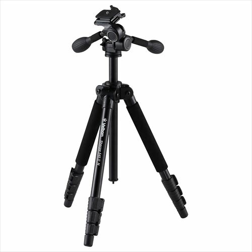 Velbon（ベルボン） 中型軽銀三脚 4段 シェルパ 545III N  SHR545-3N 4907990500465 生き胆鍵を掛ける式 高性能 3Way雲台付 クイックシュー役立つこと 雲台取り替えっこ可