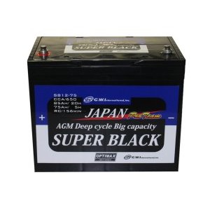 安心の2年保証！!送料無料！(沖縄・離島除く) 代引不可 オプティマ スーパーブラック AGM ビッグキャパシティーシリーズ 【SB12-75】