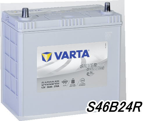 送料無料 代引不可(沖縄・離島不可) VARTA バッテリーＡＧＭ シルバーダイナミック 【S46B24R】｜ドレスＵｐパーツＨＫＢsports