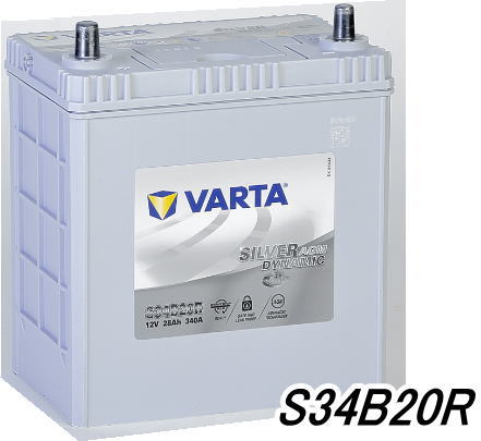 送料無料 代引不可(沖縄・離島不可) バルタ バッテリーＡＧＭ シルバーダイナミック 【S34B20R】