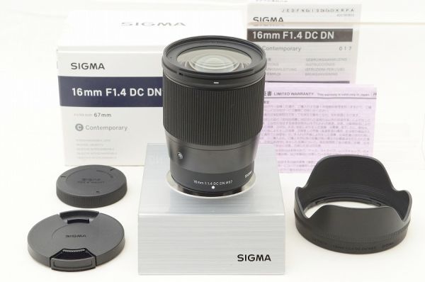【中古】 『極美品』 SIGMA 16mm F1.4 DC DN Contemporary FUJIFILM用（Xマウント） / シグマ / SIGMA / レンズ / ミラーレス カメラ交換レンズ / マウント FUJIFILM / FUJINON Xマウント
