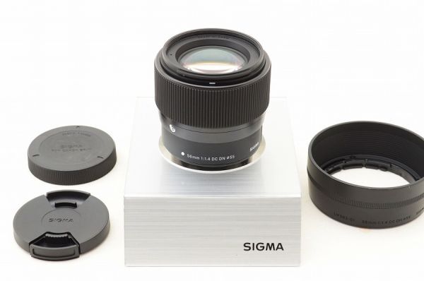 【中古】 『極美品』 SIGMA 56粍 F1.4 DC DN Contemporary Canon用（EF-Mマウント） / シグマ / SIGMA / 水晶体 / 鏡鑑受け答え 写真機取り替えっこ水晶体 / マウント Canon EF-M用