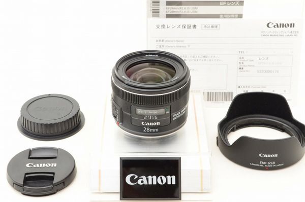 【中古】 『極美品』 Canon EF 28粍 F2.8 IS USM / 加農砲 / Canon / 水晶体 / 写真機取り替えっこ水晶体