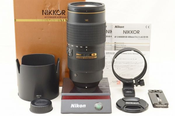 【中古】 『極美品』 Nikon AF-S NIKKOR 80-400粍 F4.5-5.6 G ED VR / ニコン / Nikon / 水晶体 / 写真機取り替えっこ水晶体