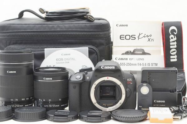 【中古】 『極美品』 Canon EOS Kiss X7i ダブルズームキット / Canon / 加農砲 / デジタル一眼 / ダブルレンズキット