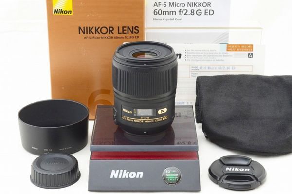 【中古】 『極美品』 Nikon AF-S Micro NIKKOR 60粍 F2.8 G ED / ニコン / Nikon / 水晶体 / 写真機取り替えっこ水晶体