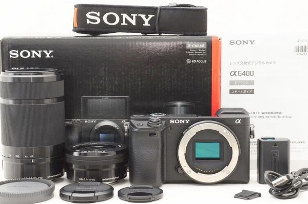 【中古】 『極美品』 Sony α6400 ダブルズームキット / ILCE-6400Y / Sony / ソニー / 鏡鑑受け答え一眼写真機 / ダブルレンズキット