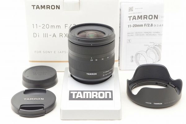【中古】 『極美品』 TAMRON 11-20粍 F2.8 Di III -A RXD B060 Sony用（Eマウント） / TAMRON / タムロン / 鏡鑑受け答え取り替えっこ水晶体 / Sony Eマウント