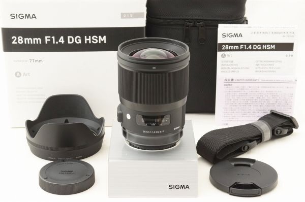 【中古】 『極美品』 SIGMA 28ｍｍ F1.4 DG HSM Art Canon用 / シグマ / SIGMA / レンズ / カメラ交換レンズ / マウント Canon用｜HKカメラ