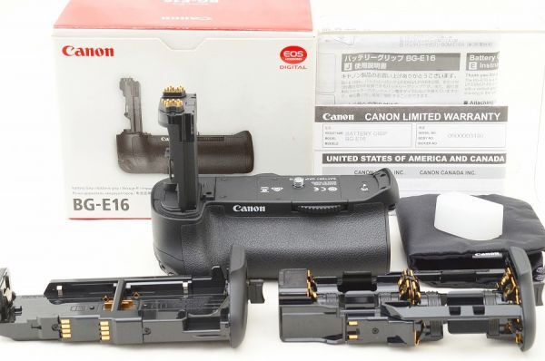 【中古】 『ほぼ新品』 Canon 蓄電池手持ち部分 BG-E16 / 蓄電池手持ち部分 / Canon / 加農砲 / デジタル一眼二眼レフ写真機