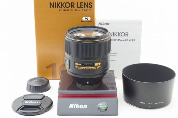【中古】 『極美品』 Nikon AF-S NIKKOR 105粍 F1.4 E ED / ニコン / Nikon / 水晶体 / 写真機取り替えっこ水晶体