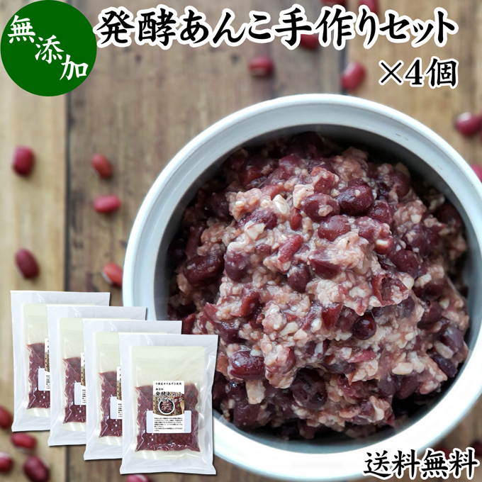 市場 発酵あんこ 水煮 パウダー 小豆 ゆであずき 粉末 ×4個 あずき レシピ付き ゆで小豆 茹で 小豆こうじ 国産 米麹 送料無料 あずき麹  手作りセット 米こうじ 米糀