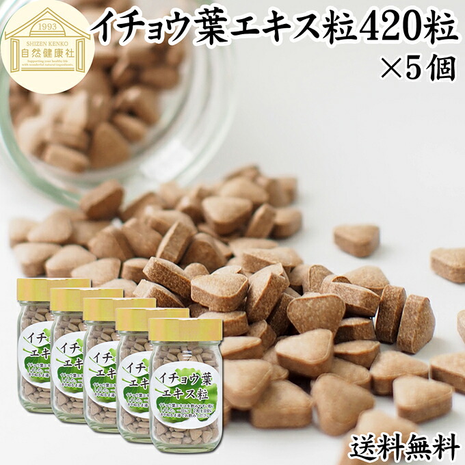 イチョウ葉 エキス粒 105g&times;5個 2100粒 サプリ サプリメント いちょう葉 銀杏葉 無農薬 国産 業務用 送料無料 フラボノイド ギンコライド ポリフェノール プロアントシアニン タンニン お試し おためし 売れ筋 おすすめ ランキング 人気 口コミ お取り寄せ 自分買い 自分用｜青汁 粉末 健康茶の健康生活研究所