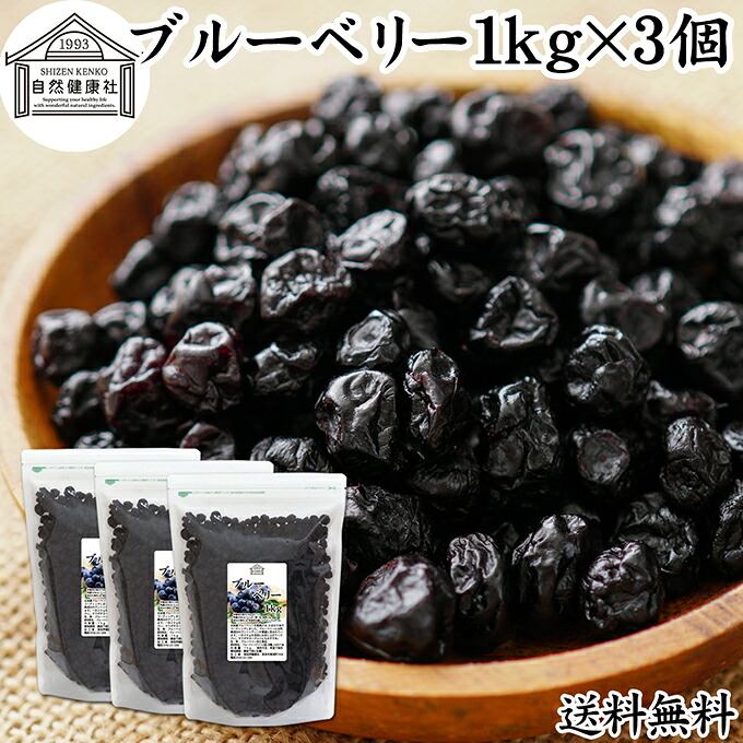 ブルーベリー 1kg×3個 ドライ ドライフルーツ ブルー ベリー 乾燥 業務用 カルチベイト カルティベイト サプリ ルテイン 着色料 保存料 香料 不使用 無着色 業務用 ポリフェノール アントシアニン 食物繊維 ビタミン ミネラル サラダ お菓子 グラノーラ スムージー 材料