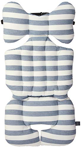 LITTLE SEEDS(リトルシード) ベビーカーシート blue stripe(horizontal line) 2か月~画像