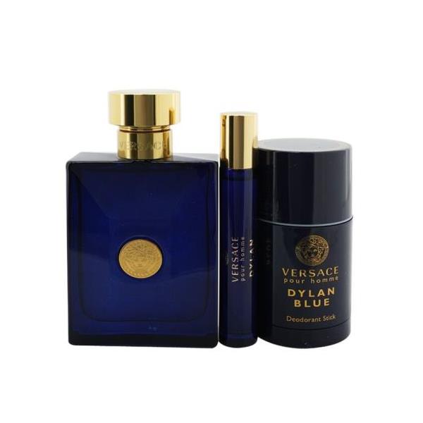 高品質新品 送料無料 ヴェルサーチ dylan blue coffret: eau de toilette spray 100ml 10ml deo