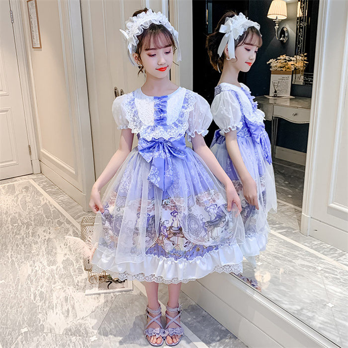 市場 ロリータ Lolita 半袖 ワンピース子供 女の子 夏ワンピース コスプレ衣装 キッズ